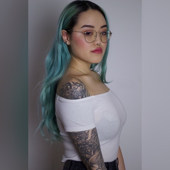 White Ribbed Crop Top - Picture 3 of 4